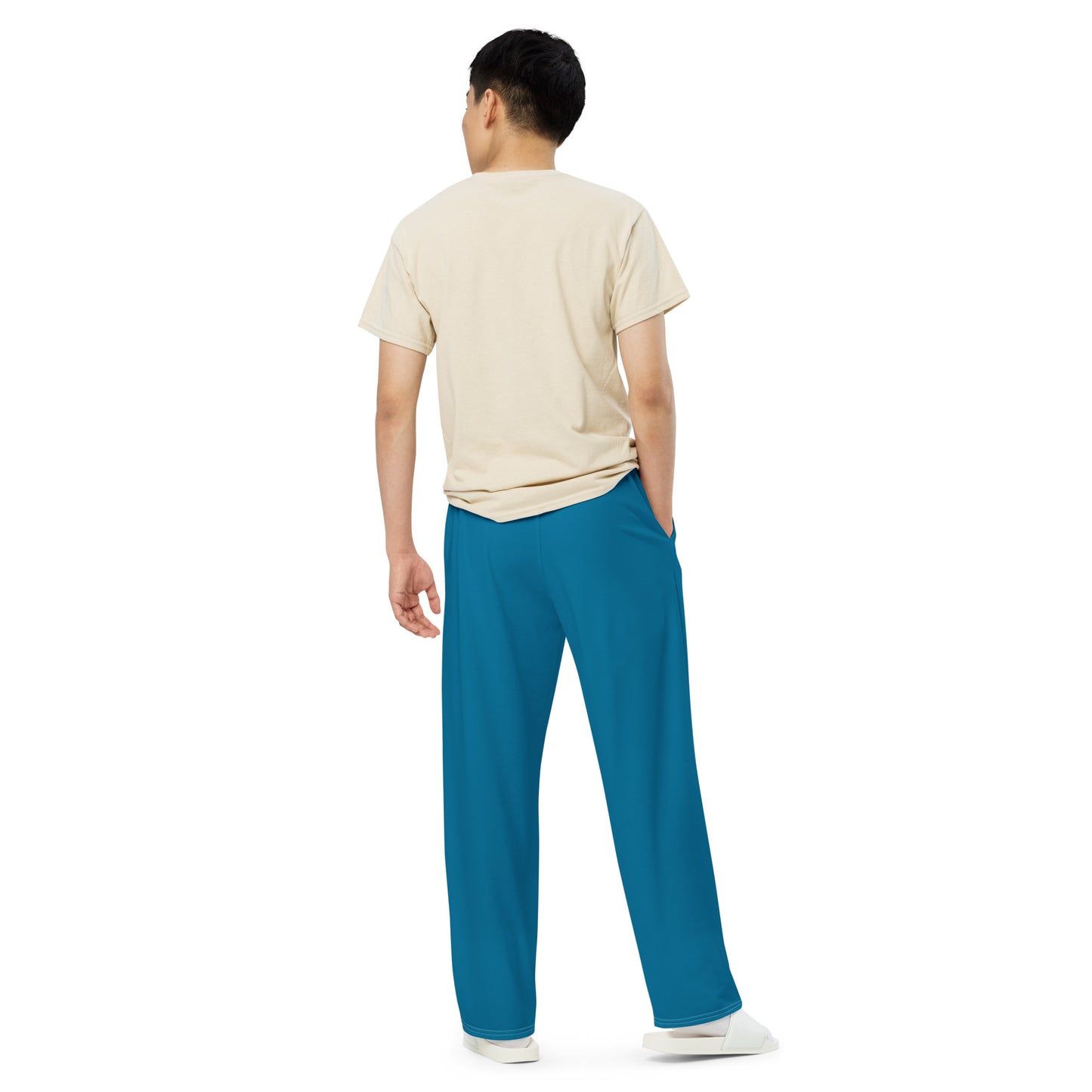 GymWidowz unisex wide-leg pants - Cerulean Blue