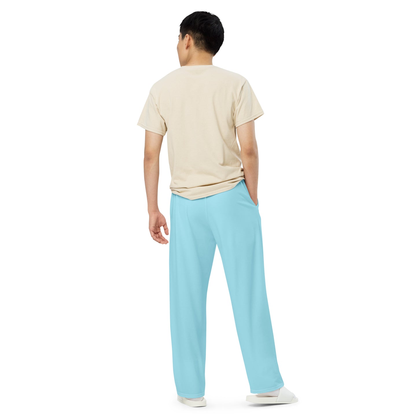 GymWidowz unisex wide-leg pants - Light Blue