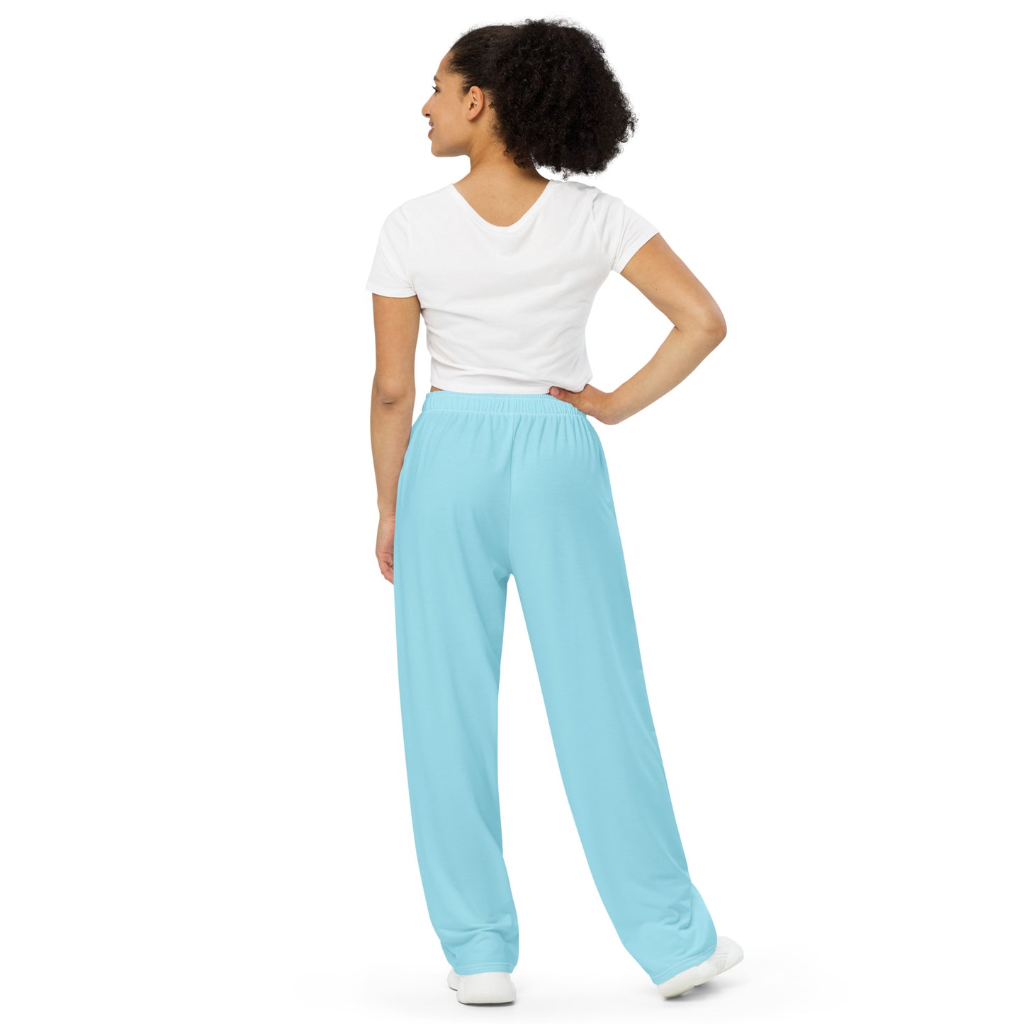 GymWidowz unisex wide-leg pants - Light Blue