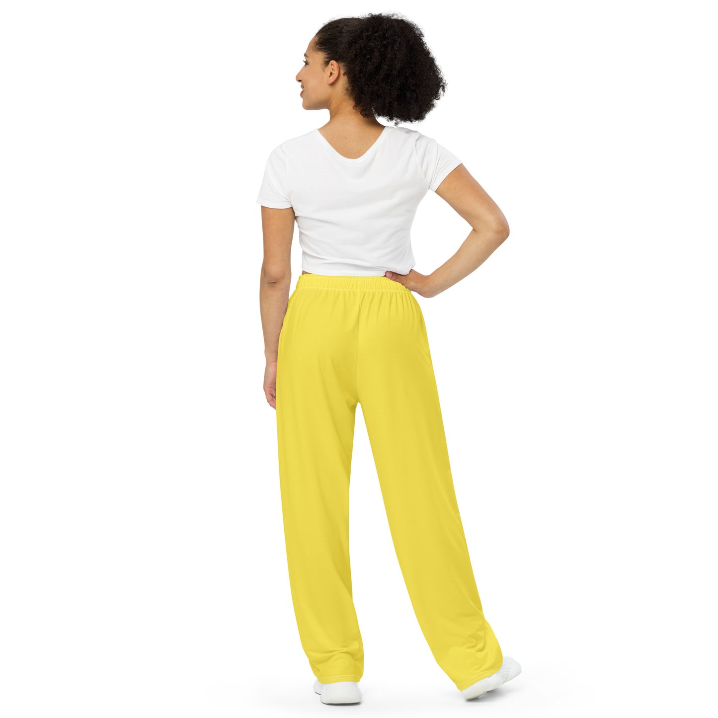 GymWidowz unisex wide-leg pants - Daisy Yellow