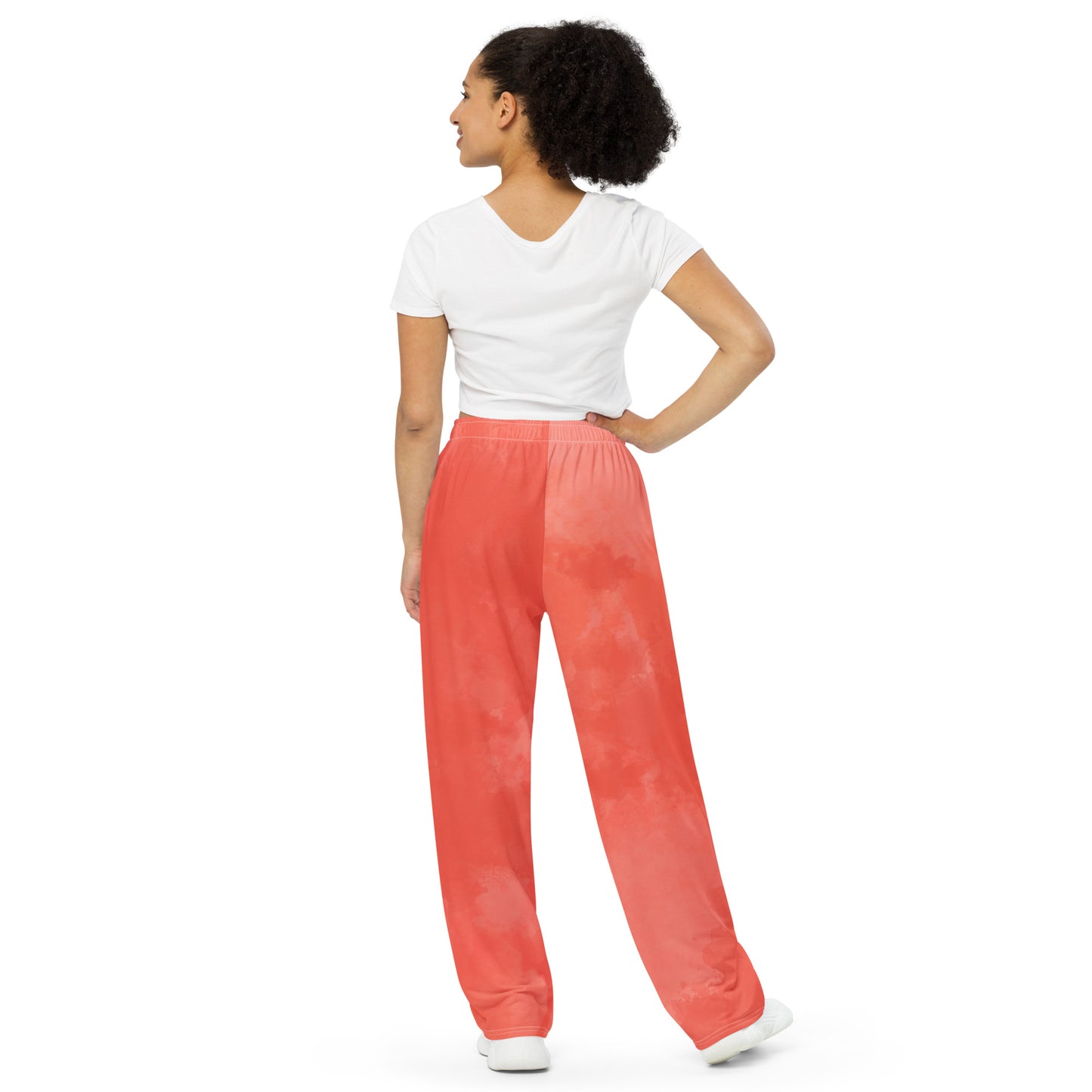 GymWidowz unisex wide-leg pants - Coral