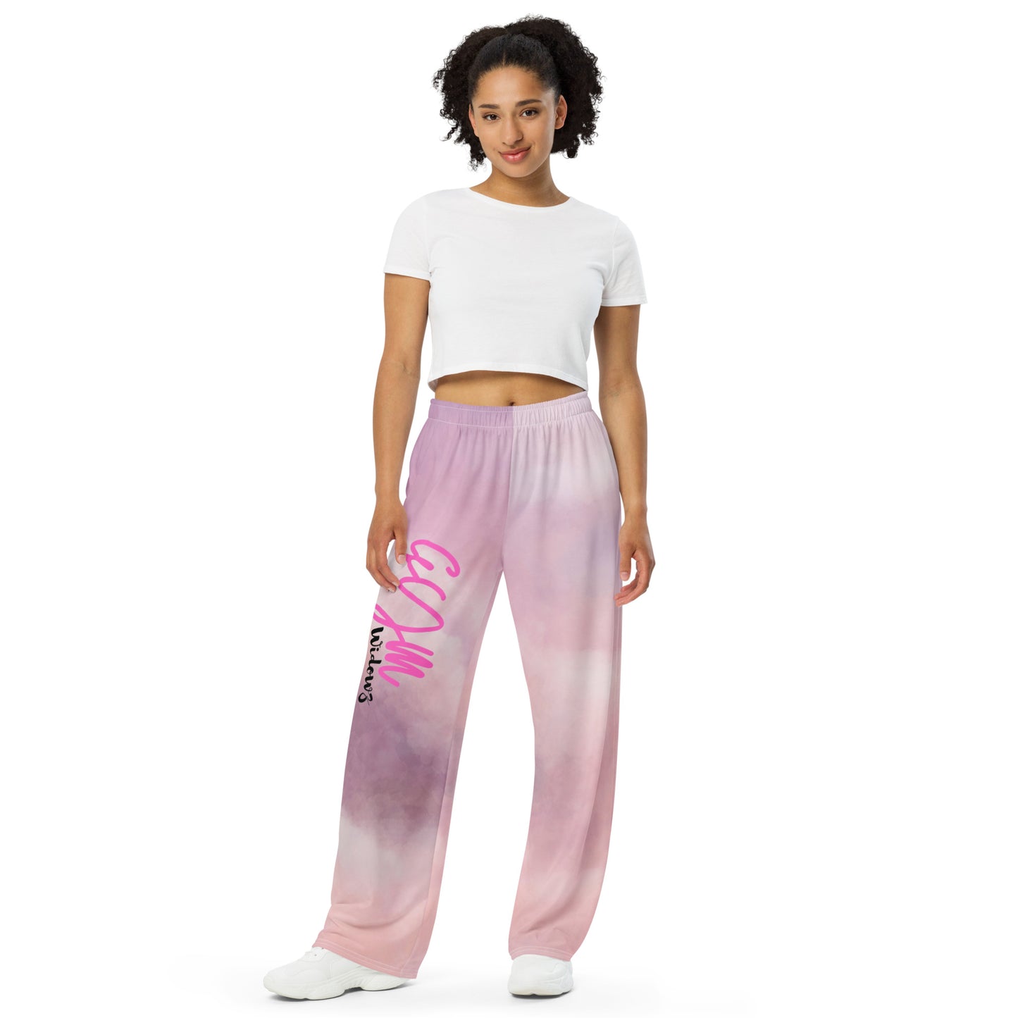 GymWidowz unisex wide-leg pants - Clouds