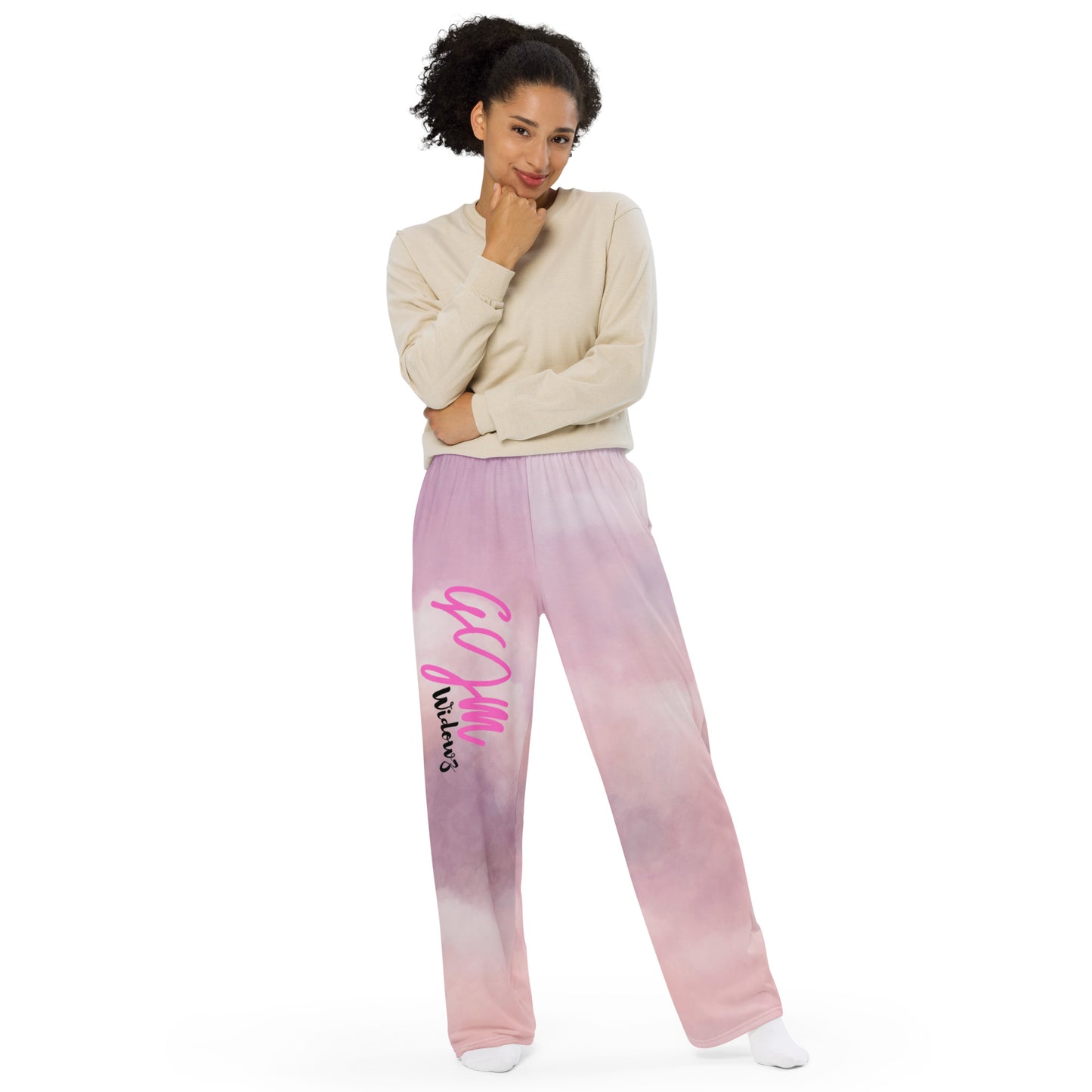 GymWidowz unisex wide-leg pants - Clouds