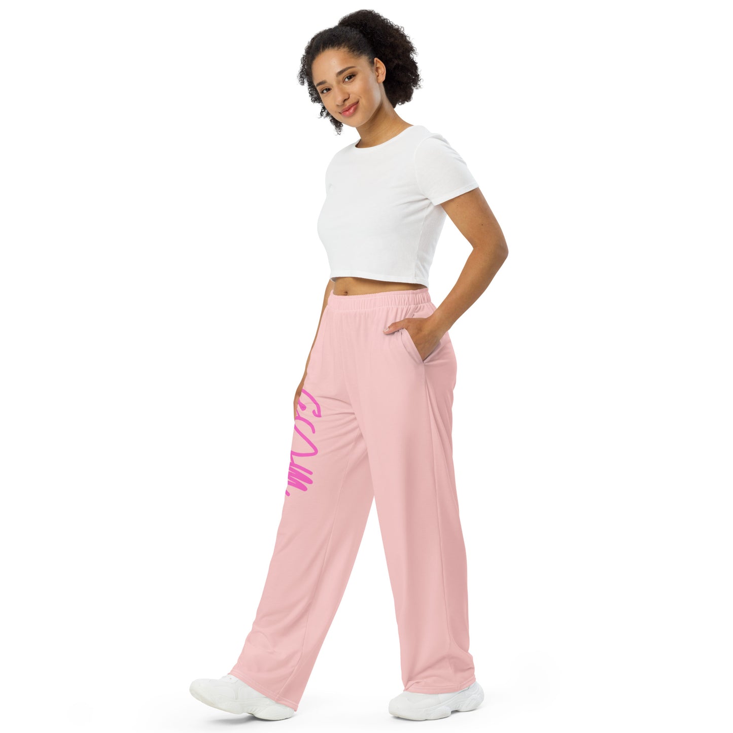 GymWidowz unisex wide-leg pants - Pink