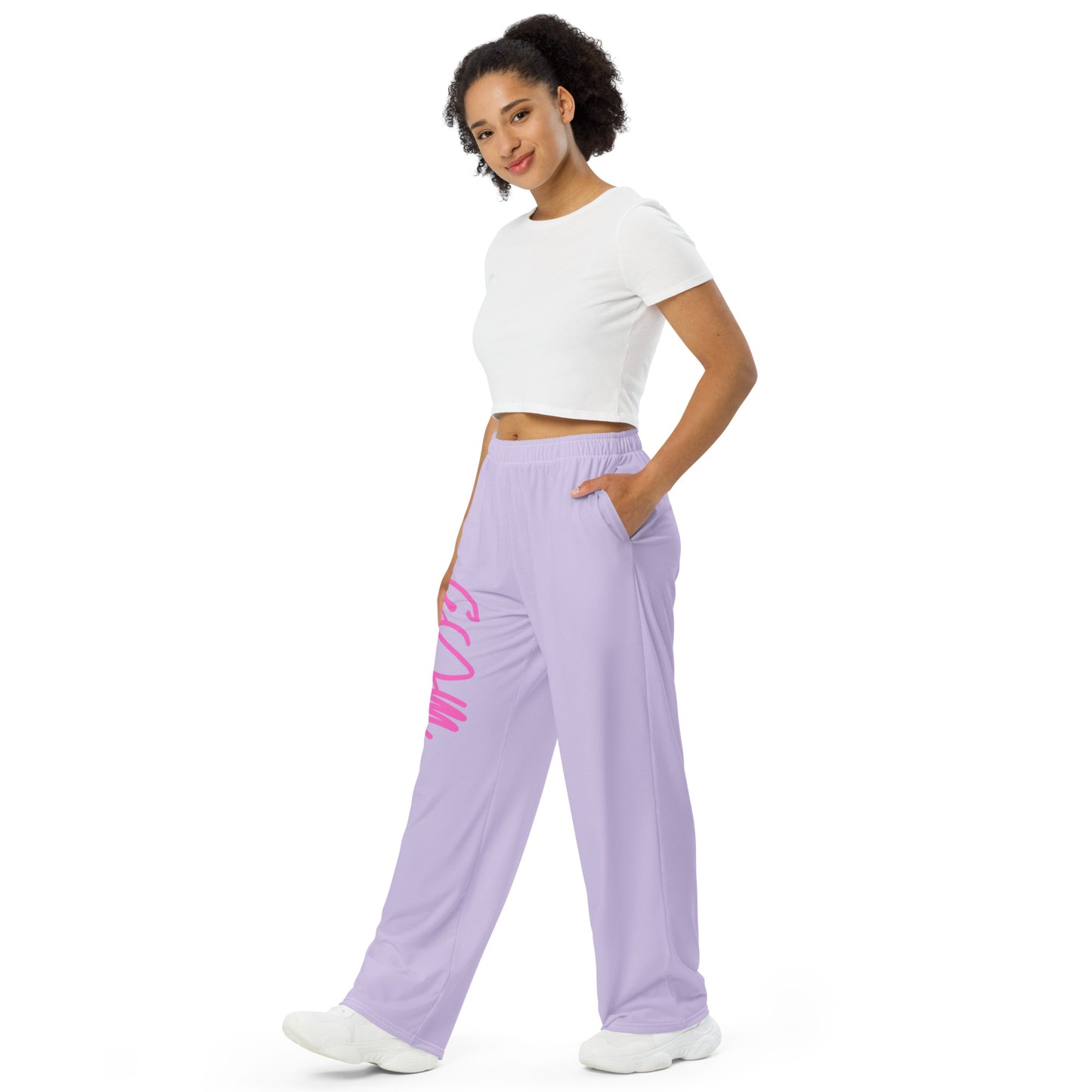 GymWidowz unisex wide-leg pants - Purple