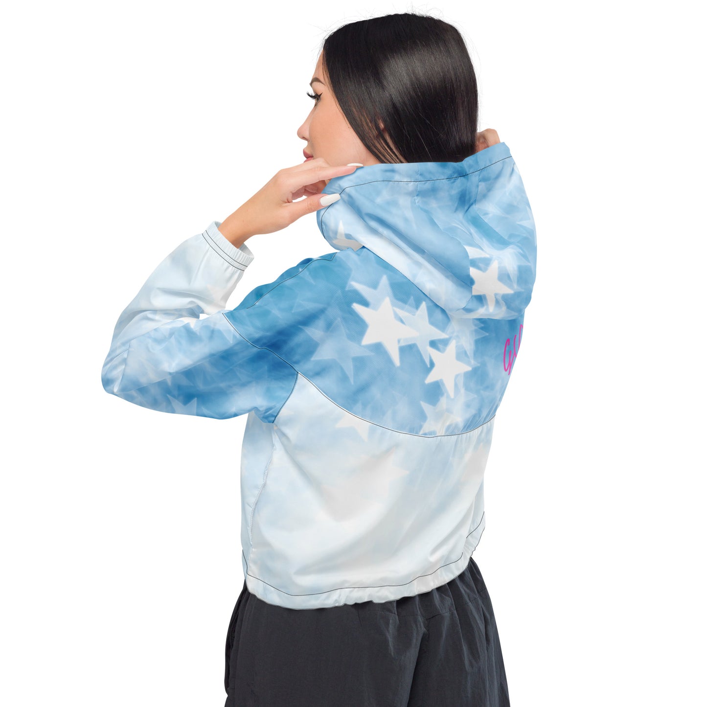 GymWidowz Women’s cropped windbreaker - Stars