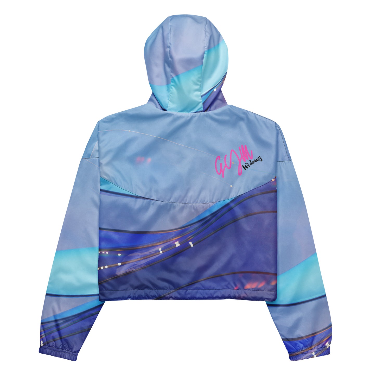 GymWidowz Women’s cropped windbreaker - The Blues