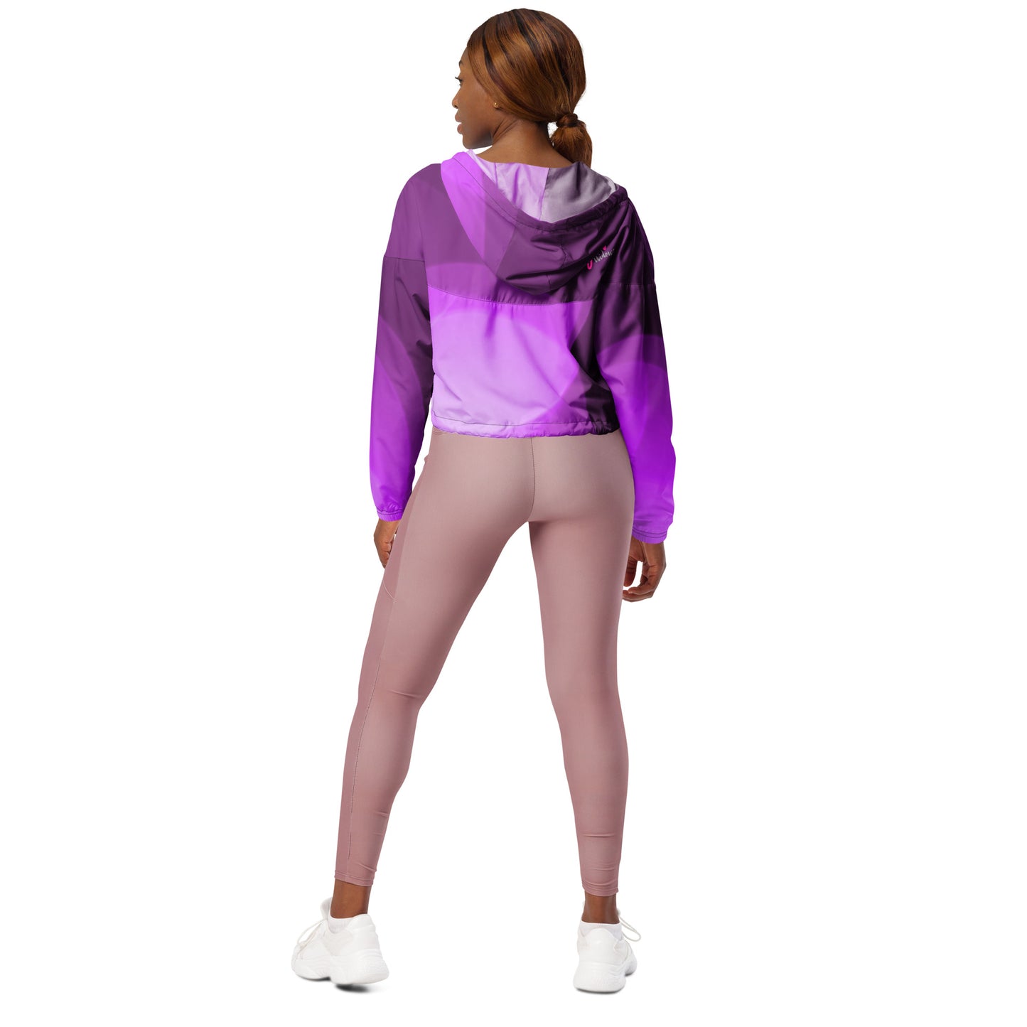 GymWidowz Women’s cropped windbreaker - Shades of Purple