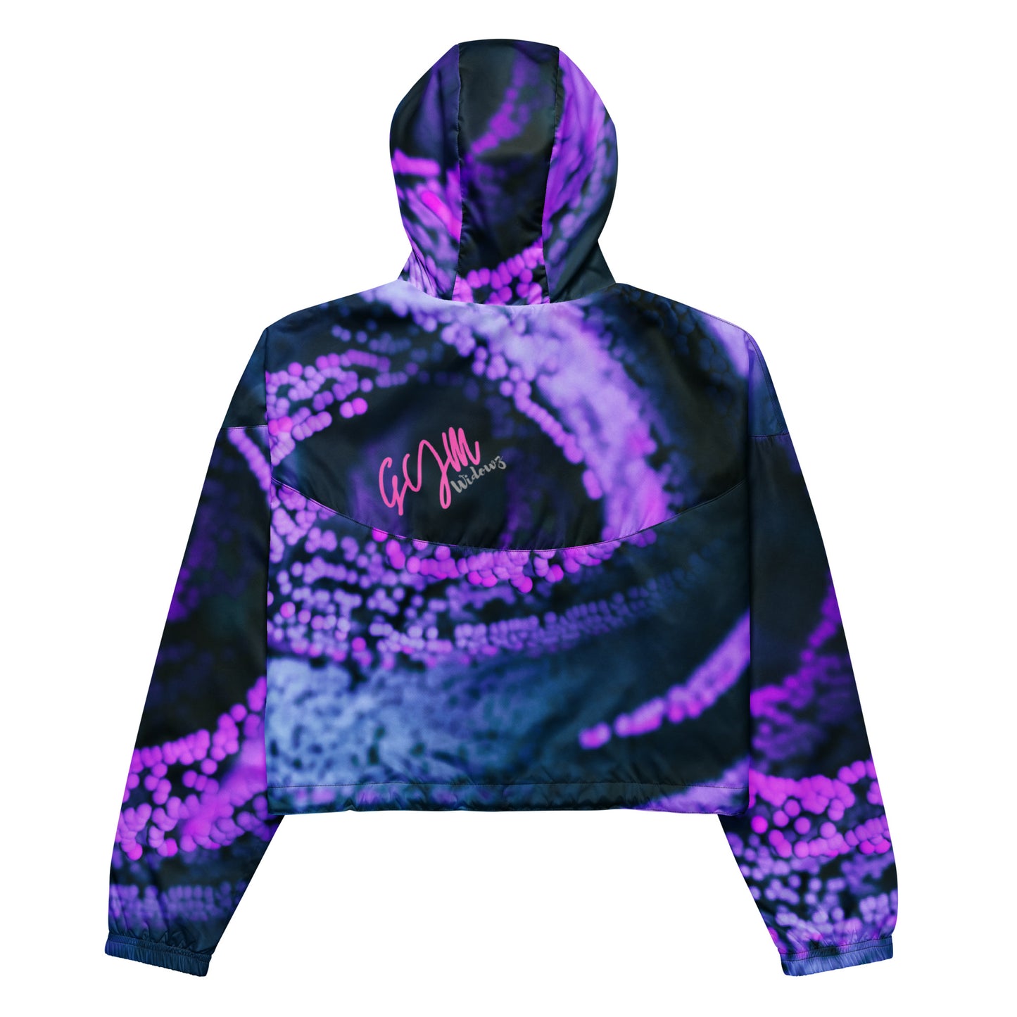 GymWidowz Women’s cropped windbreaker - Purple Swirl