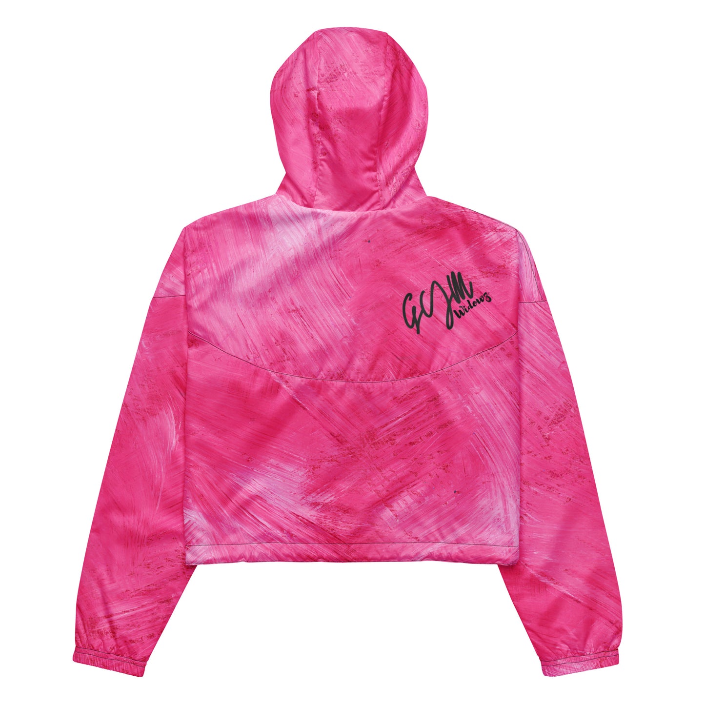 GymWidowz Women’s cropped windbreaker - Painted Pink