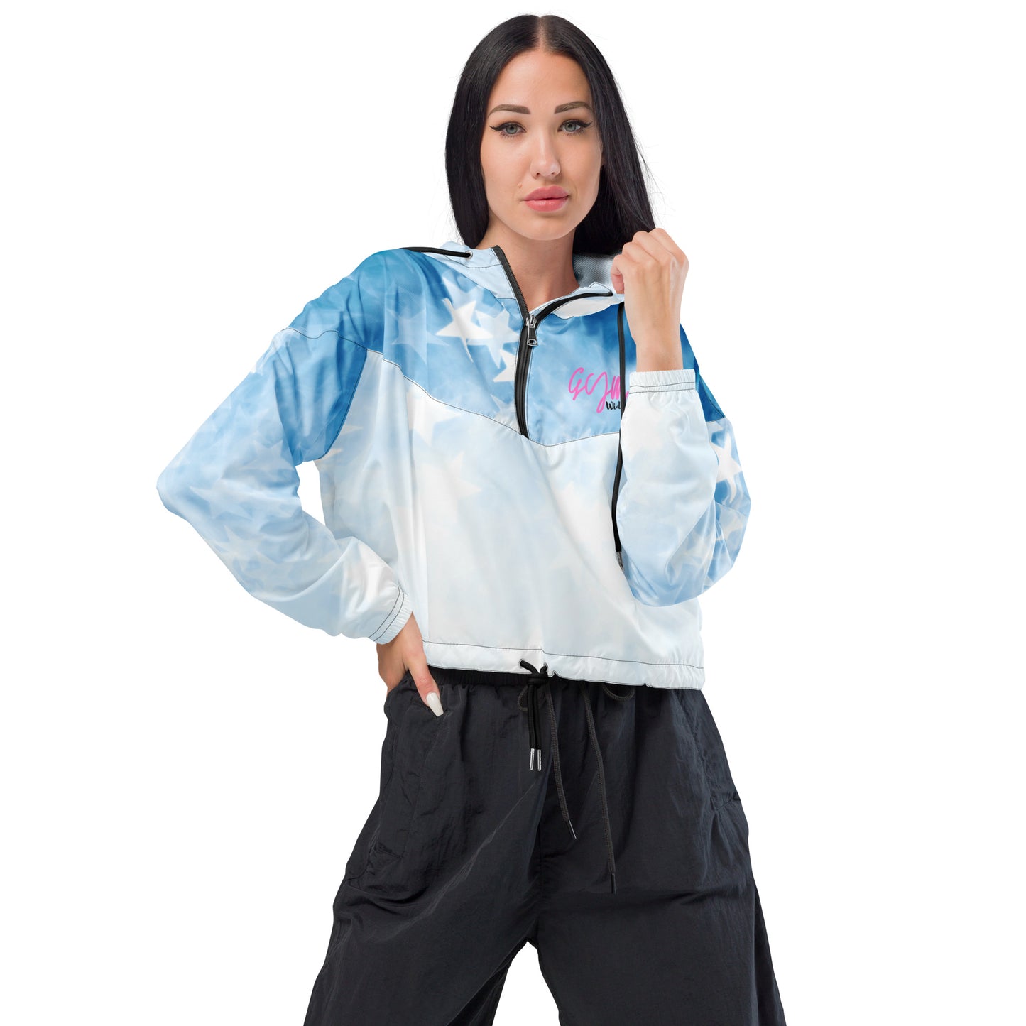 GymWidowz Women’s cropped windbreaker - Stars