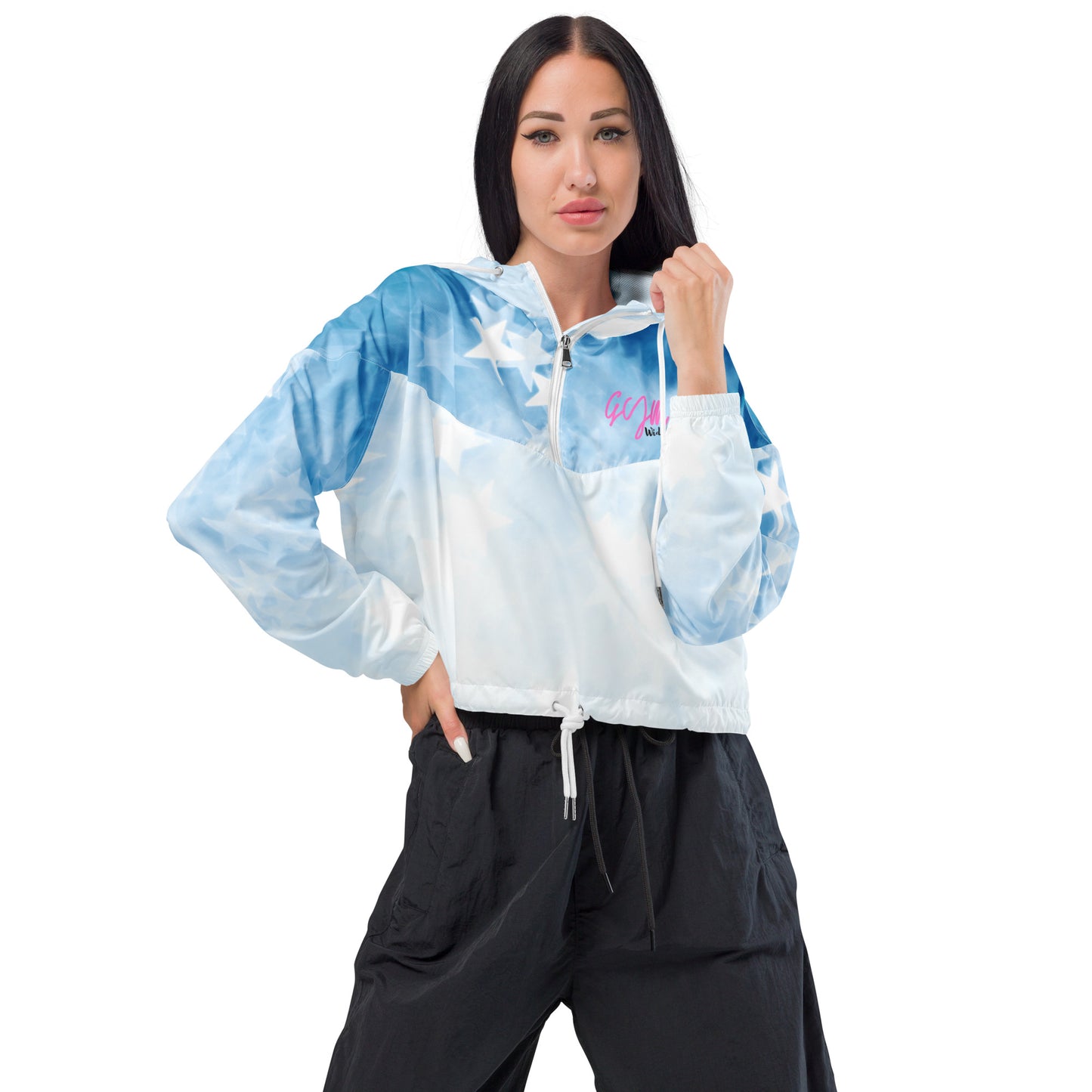 GymWidowz Women’s cropped windbreaker - Stars