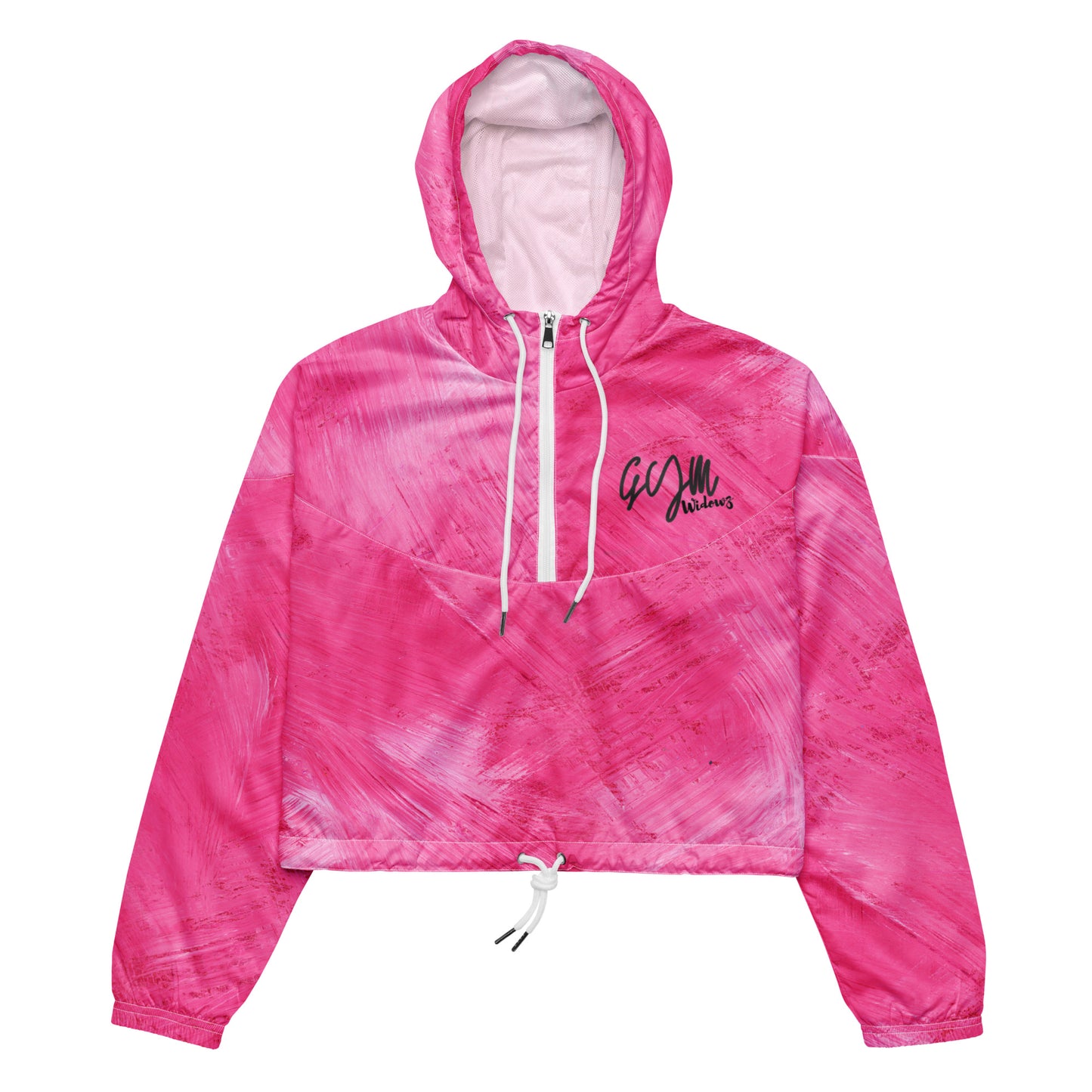 GymWidowz Women’s cropped windbreaker - Painted Pink