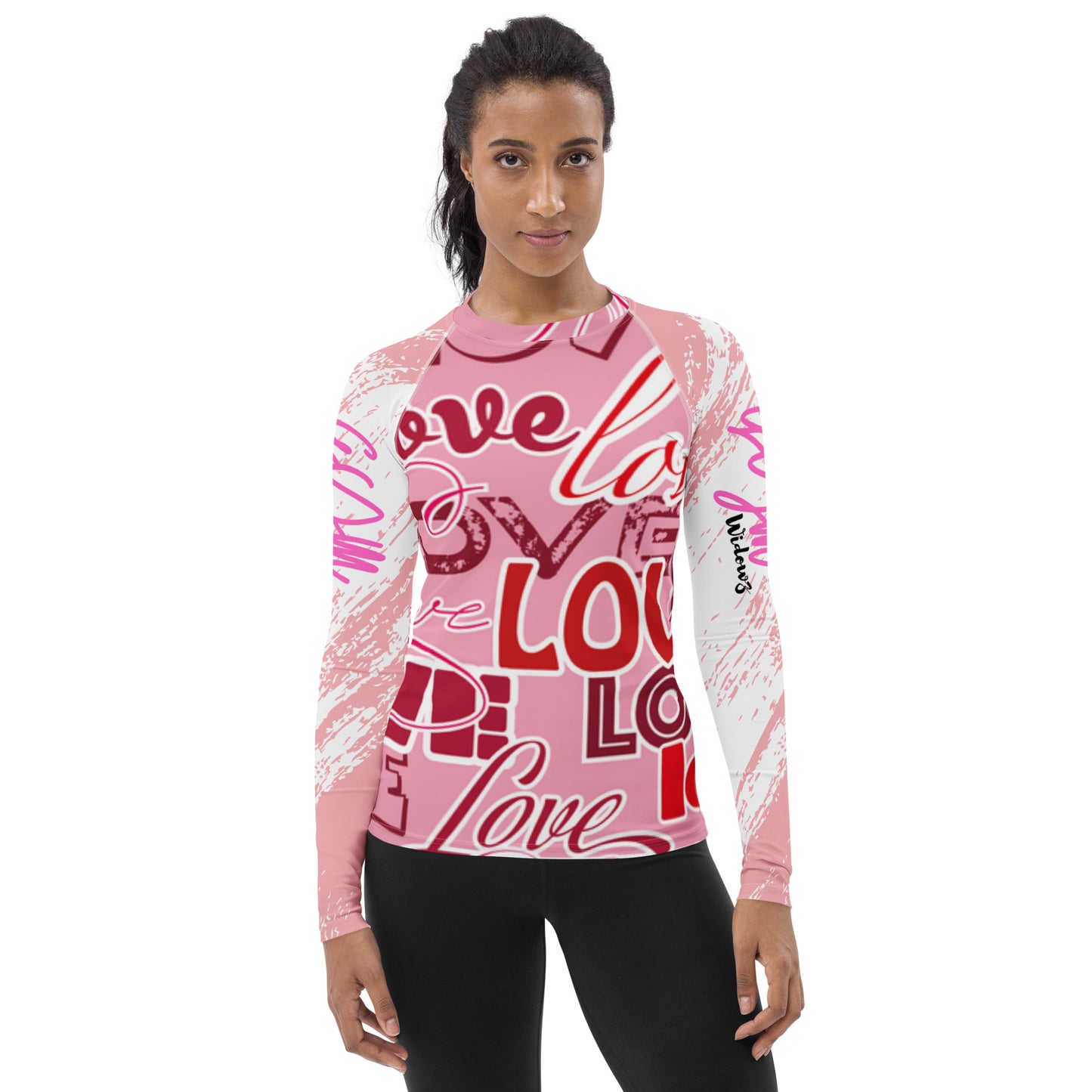 GymWidowz Women's Rash Guard - Love Collection