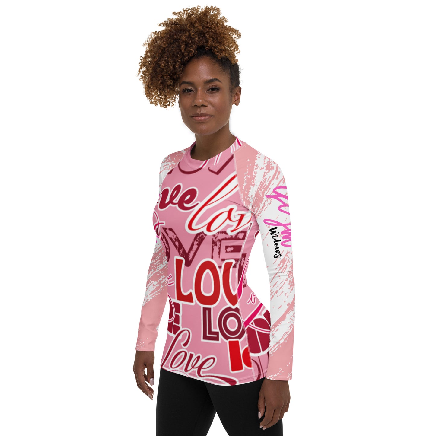 GymWidowz Women's Rash Guard - Love Collection