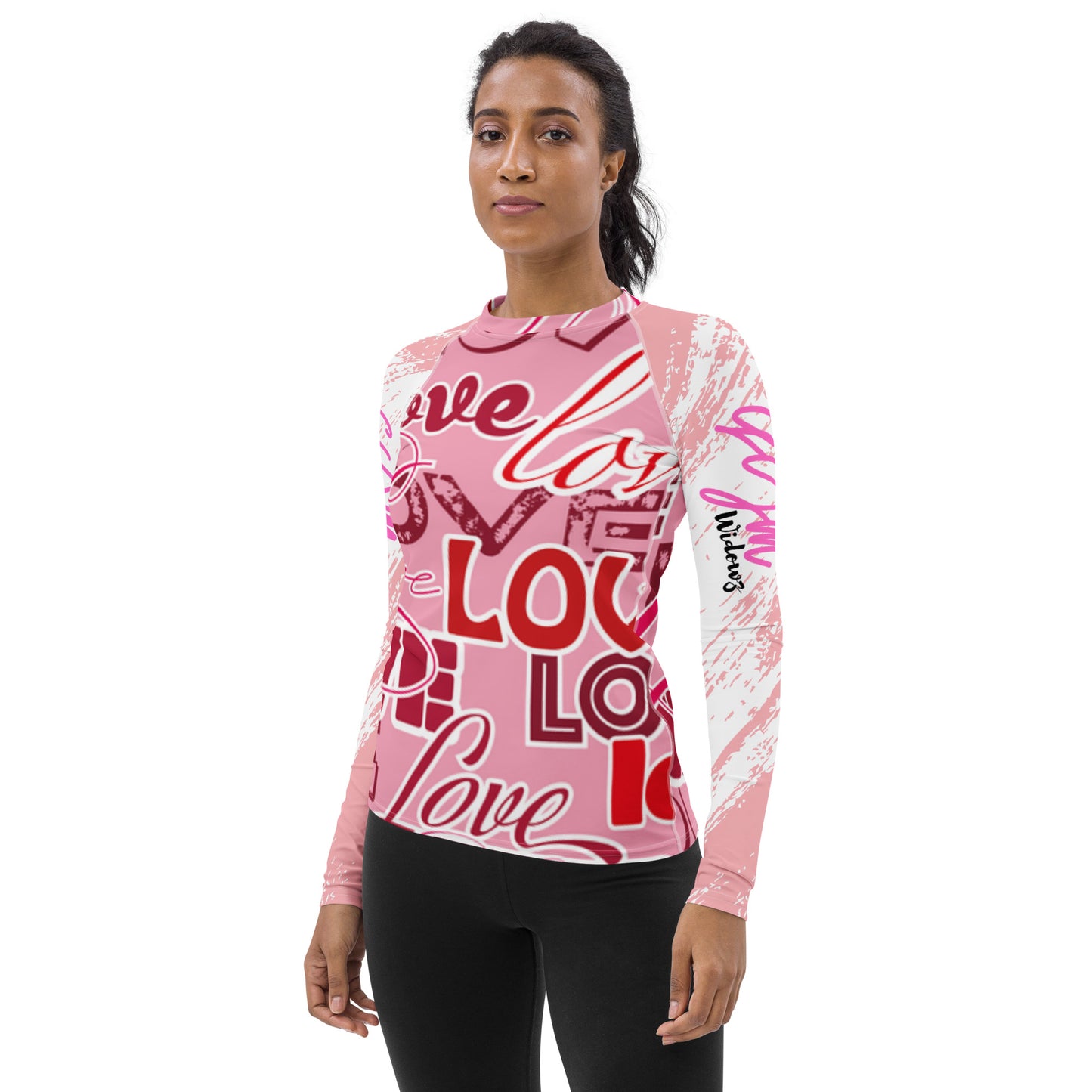 GymWidowz Women's Rash Guard - Love Collection