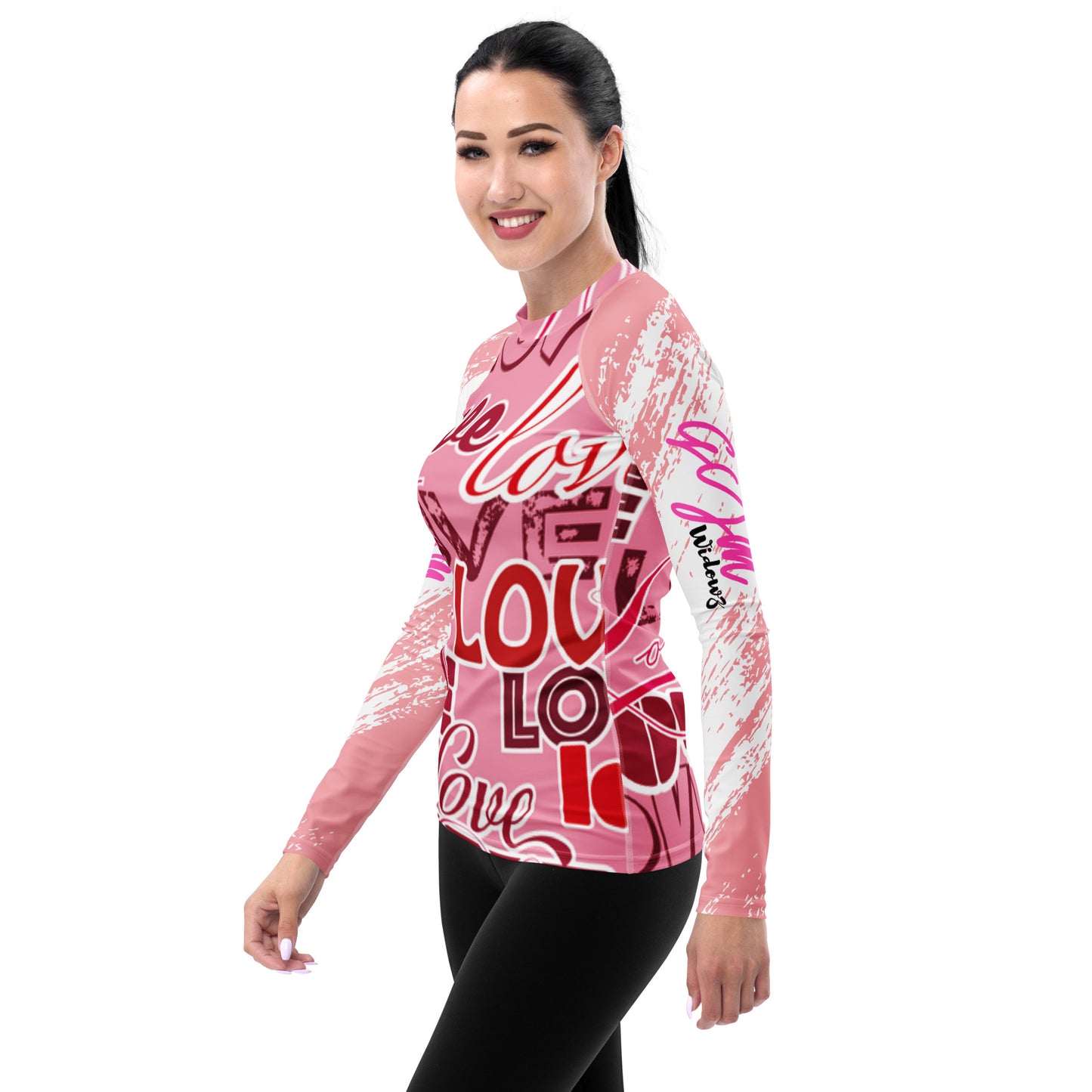 GymWidowz Women's Rash Guard - Love Collection