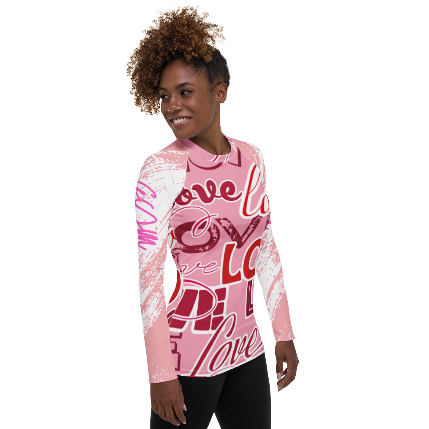 GymWidowz Women's Rash Guard - Love Collection