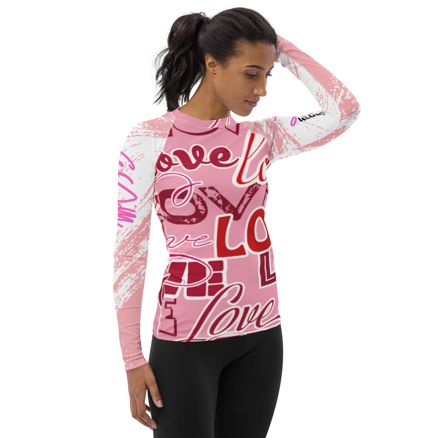 GymWidowz Women's Rash Guard - Love Collection