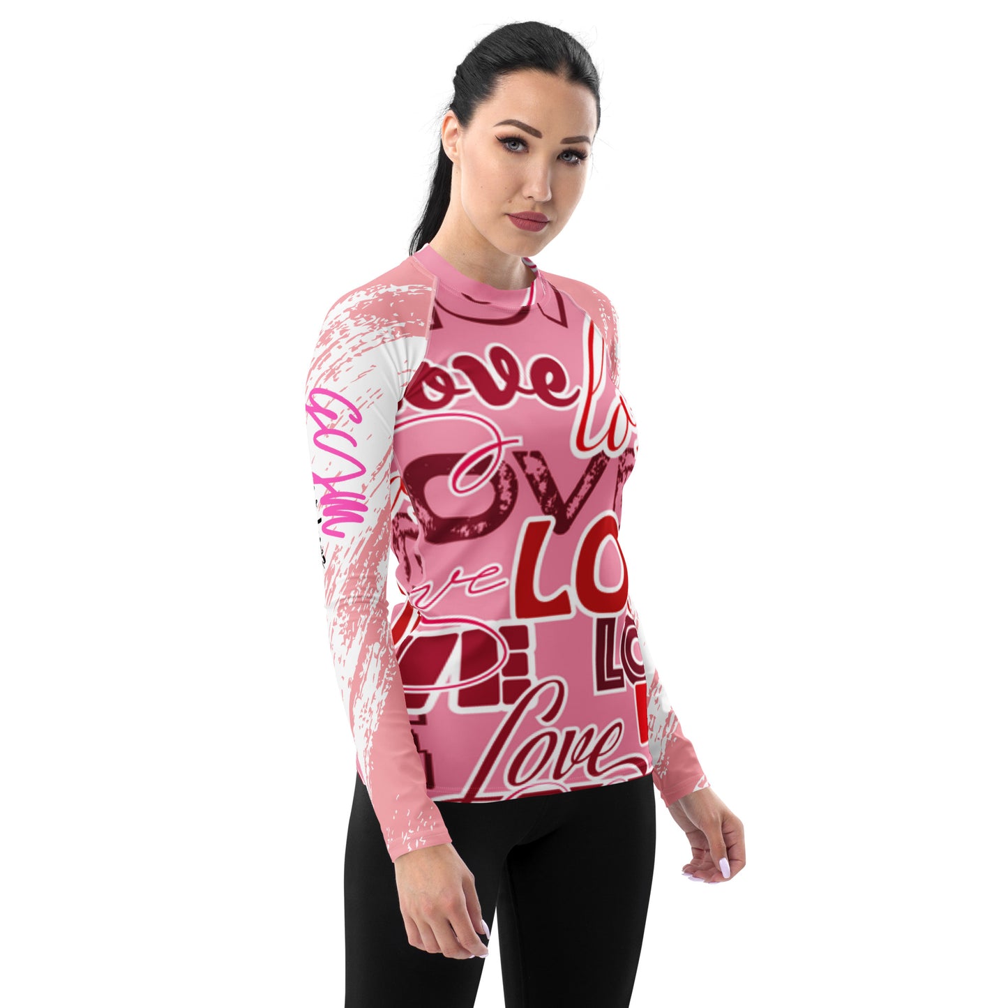 GymWidowz Women's Rash Guard - Love Collection