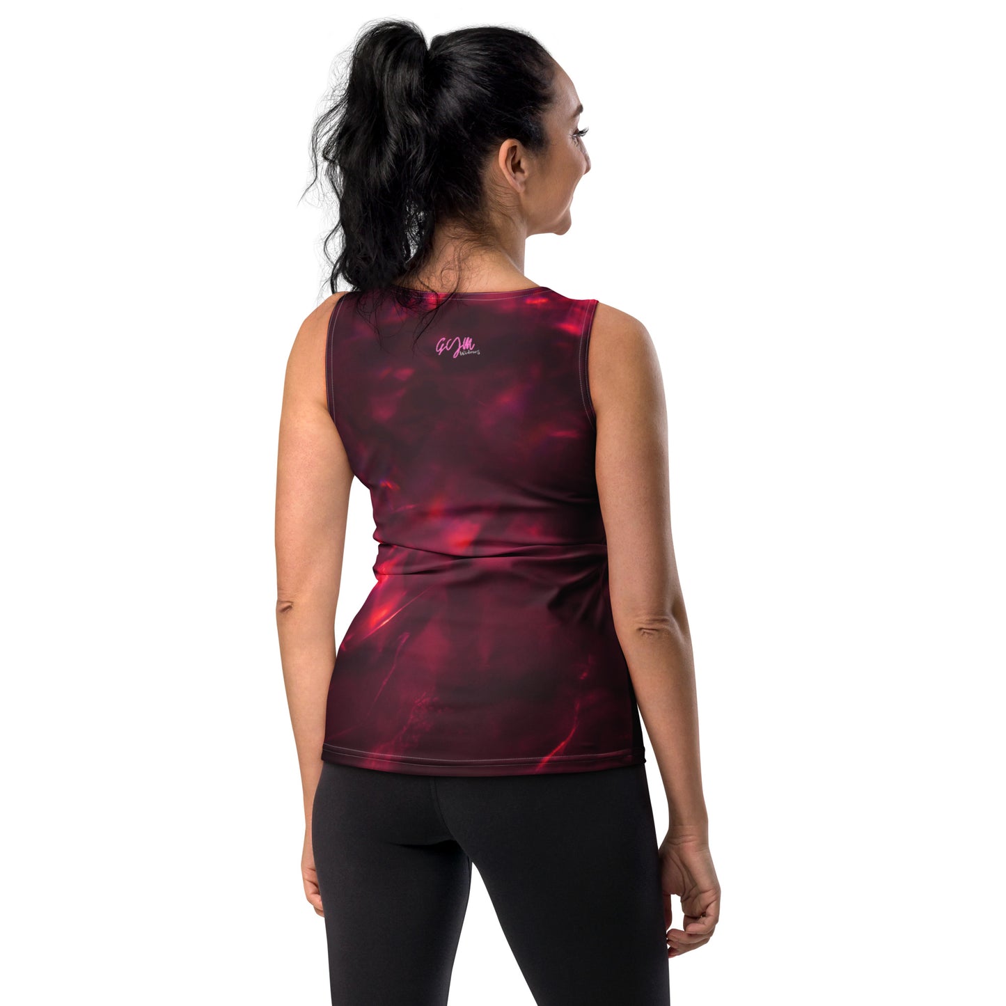 GymWidowz Sublimation Cut & Sew Tank Top - Hot Lava