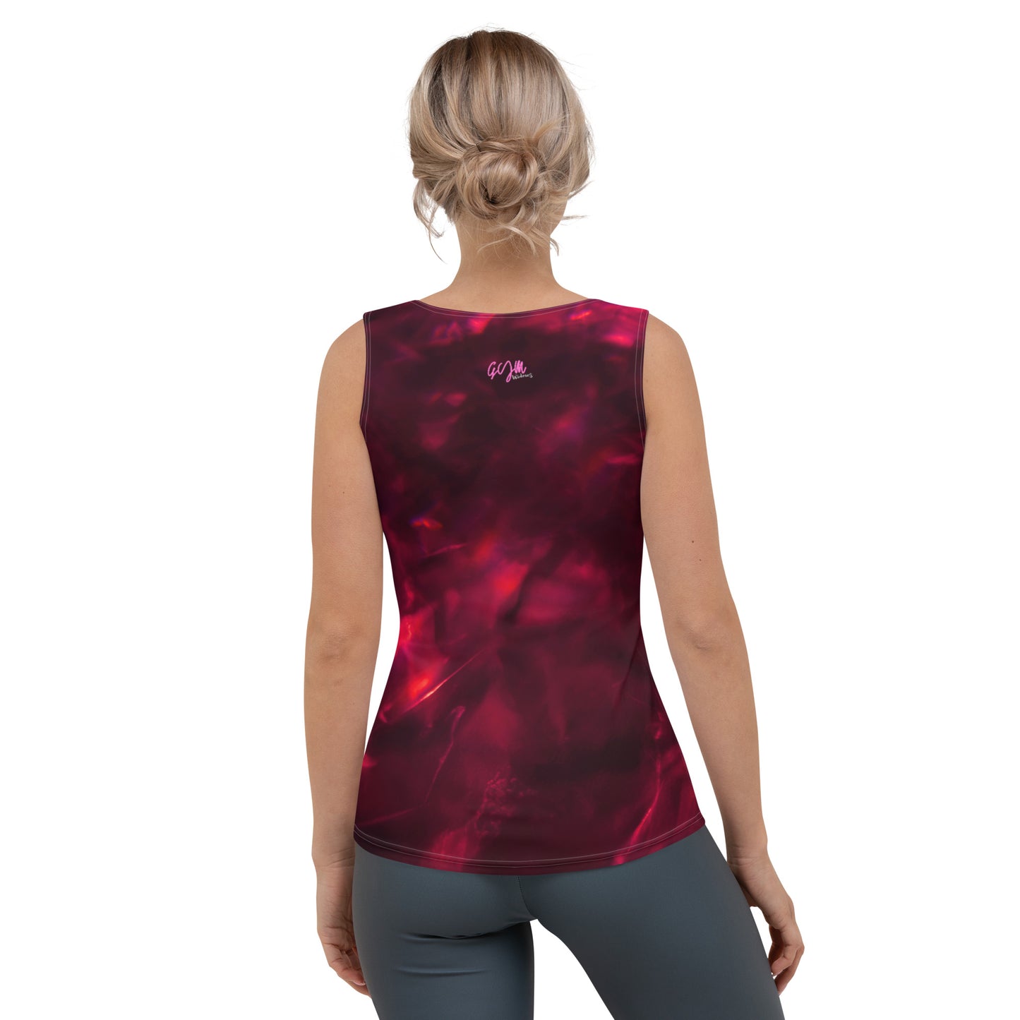 GymWidowz Sublimation Cut & Sew Tank Top - Hot Lava