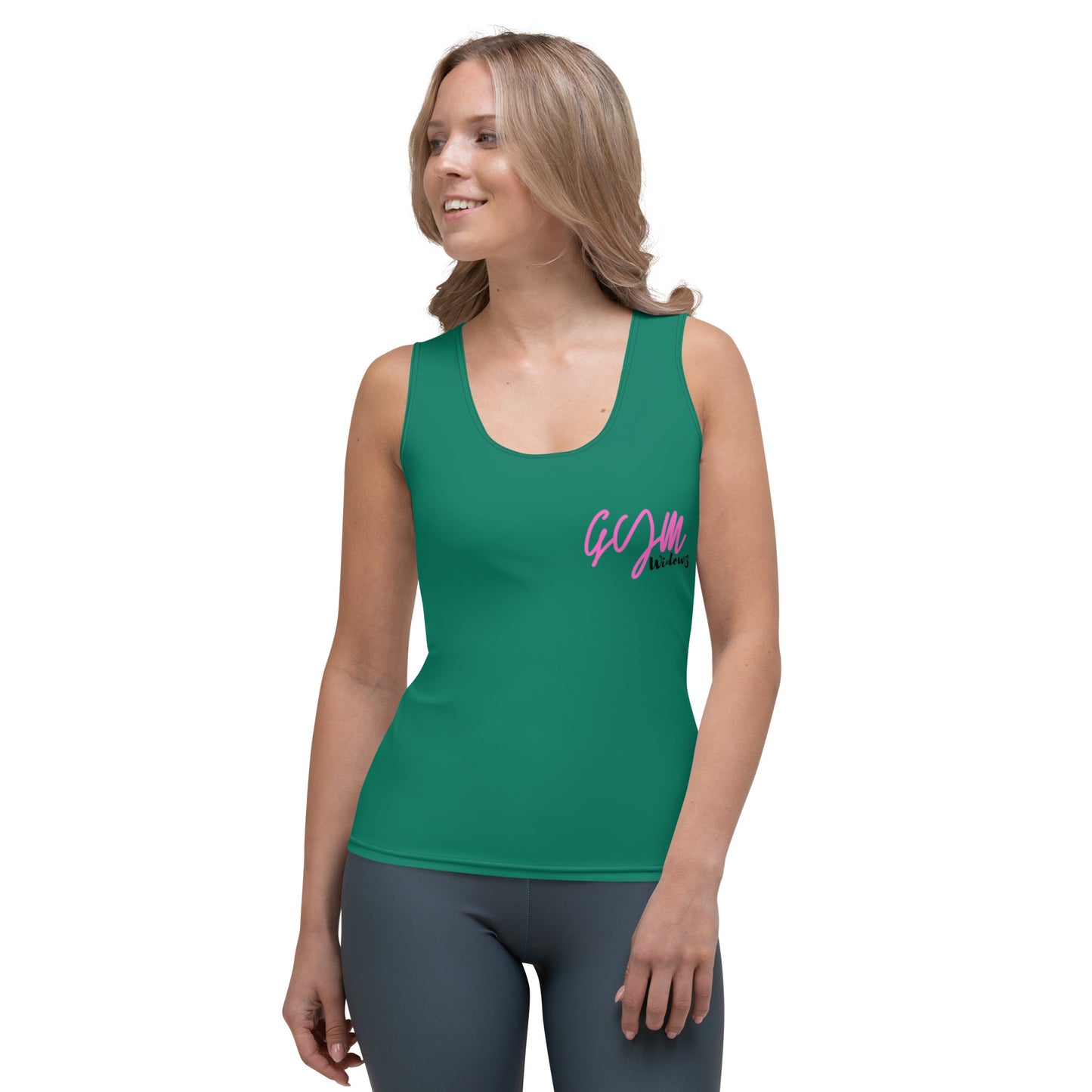 GymWidowz Sublimation Cut & Sew Tank Top - Green