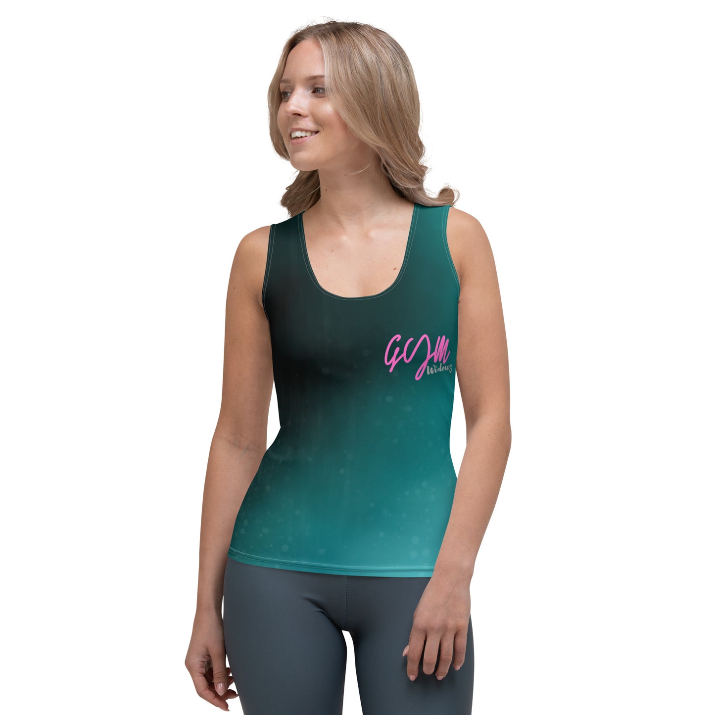 GymWidowz Sublimation Cut & Sew Tank Top - Deep Sea