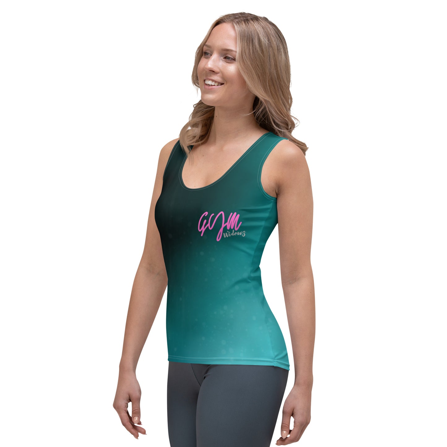 GymWidowz Sublimation Cut & Sew Tank Top - Deep Sea