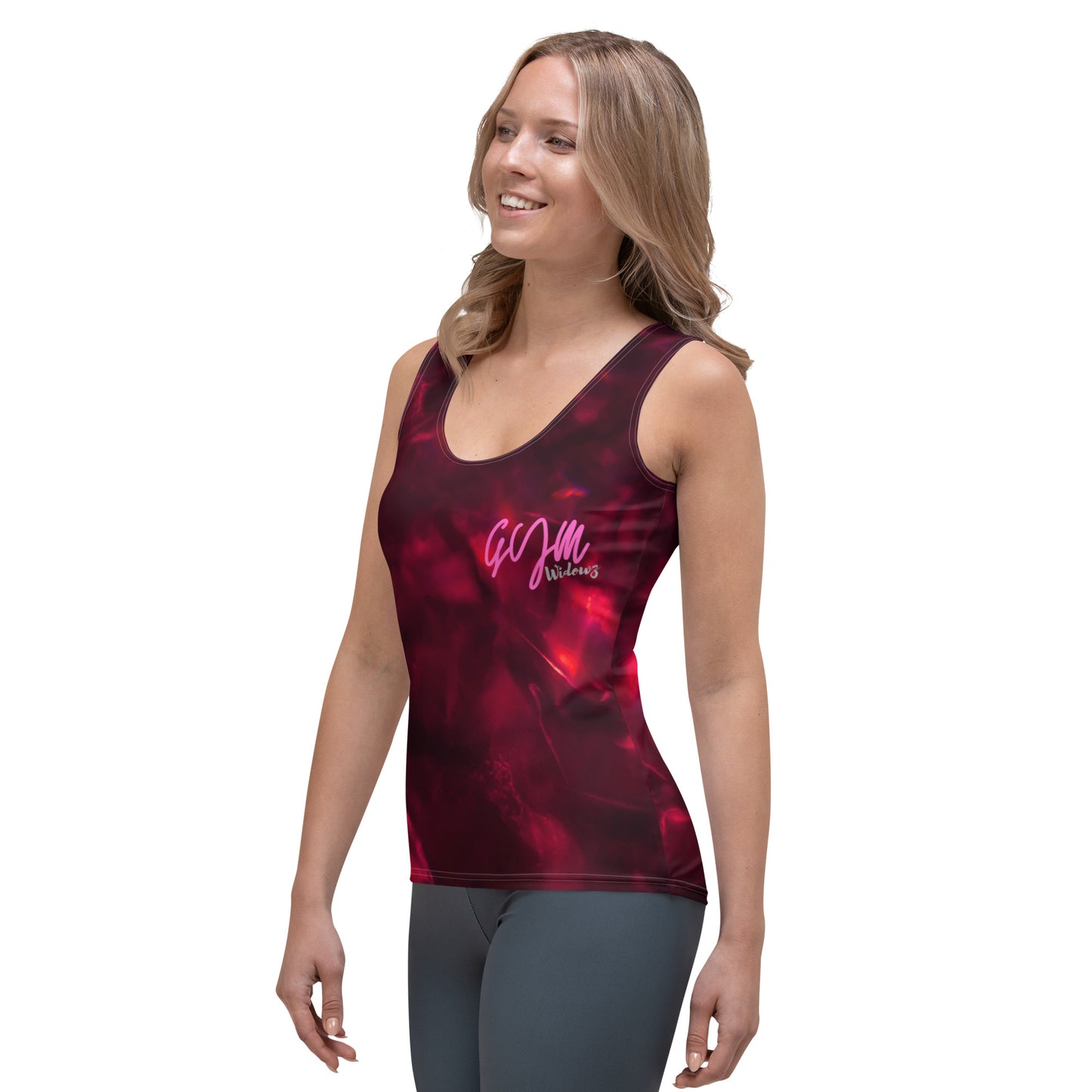 GymWidowz Sublimation Cut & Sew Tank Top - Hot Lava