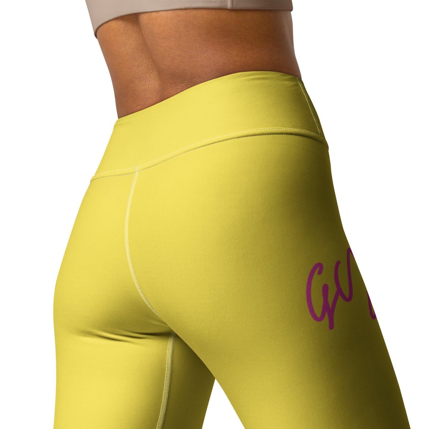 GymWidowz Yoga Leggings - Daisy Yellow