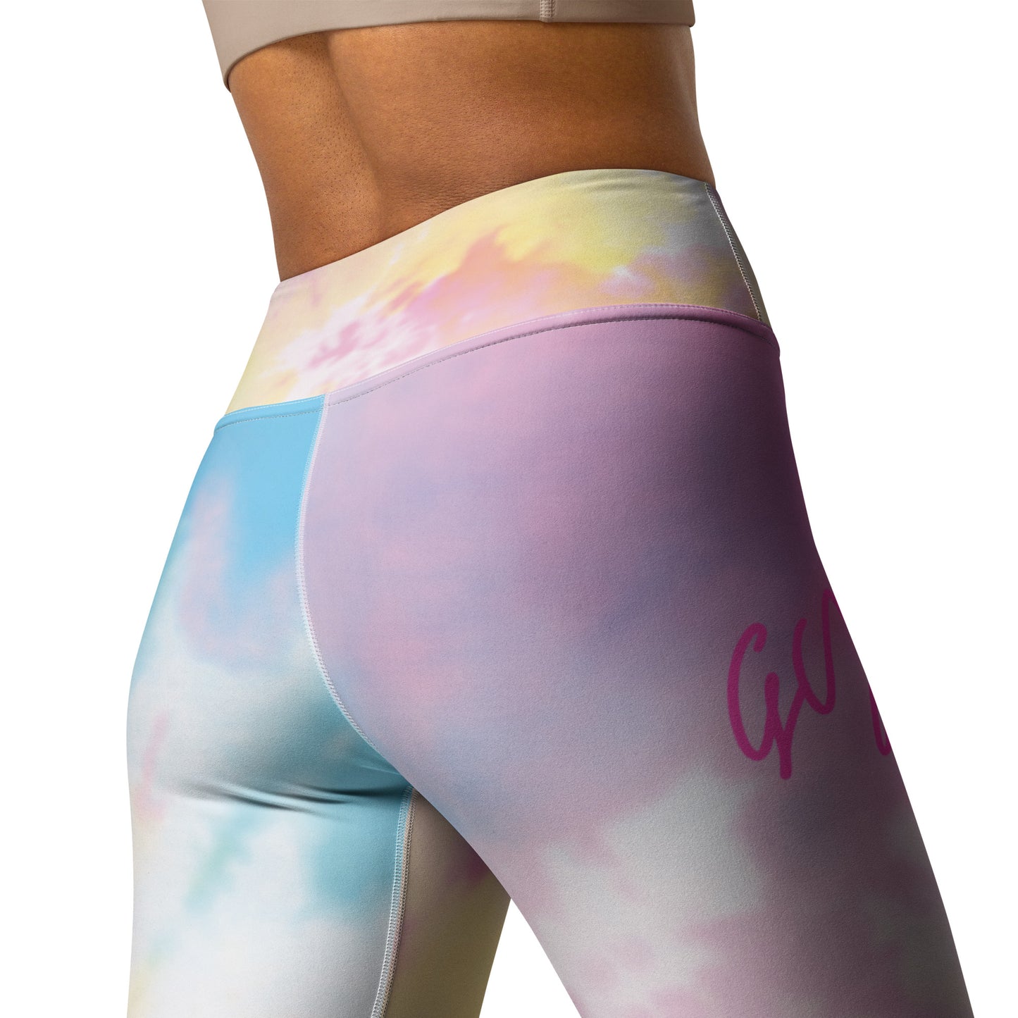 GymWidowz Yoga Leggings - Light Tie Dye