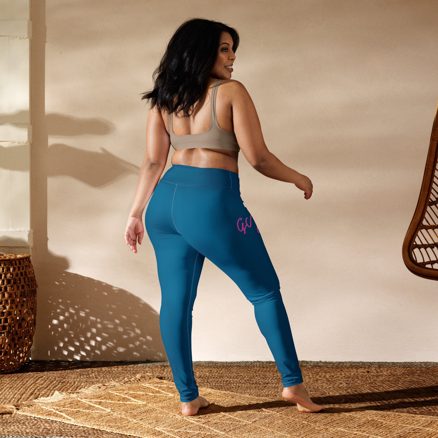 GymWidowz Yoga Leggings - Cerulean Blue