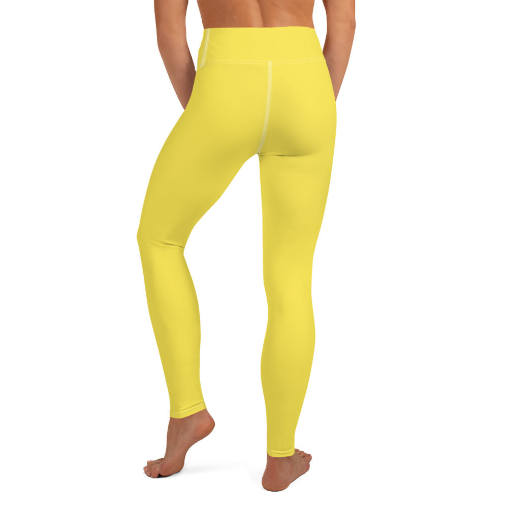 GymWidowz Yoga Leggings - Daisy Yellow