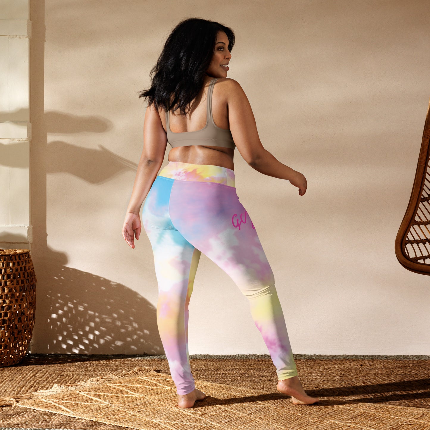 GymWidowz Yoga Leggings - Light Tie Dye