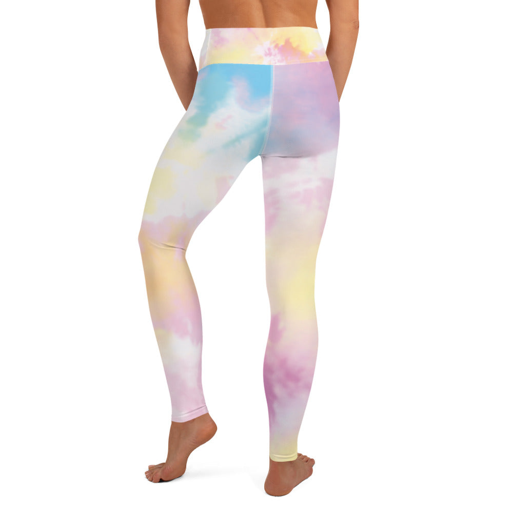 GymWidowz Yoga Leggings - Light Tie Dye