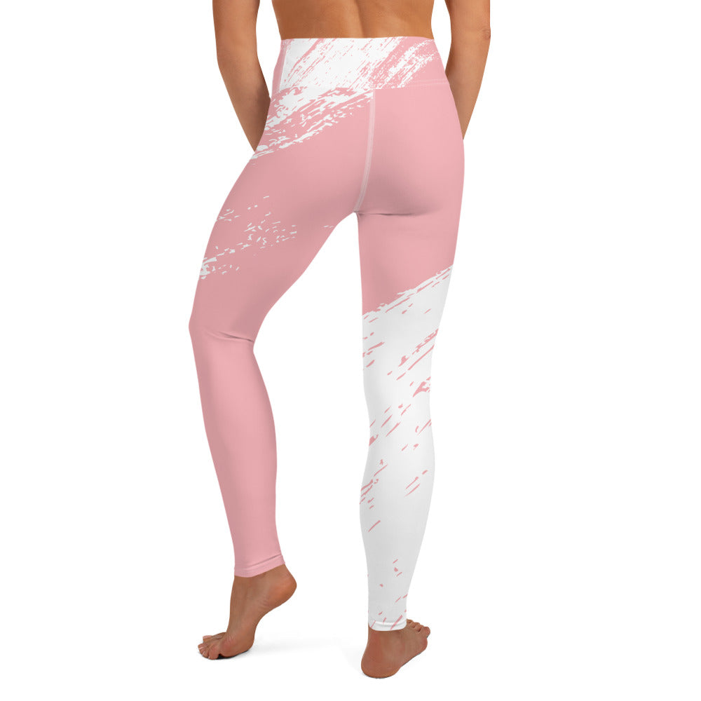 GymWidowz Yoga Leggings - Distressed Pink