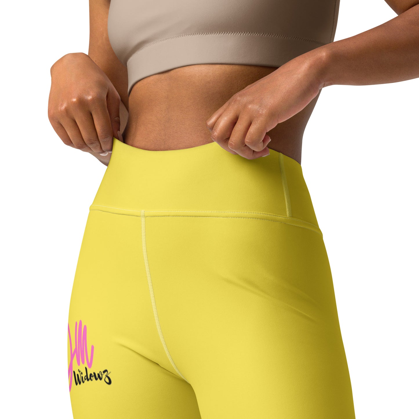 GymWidowz Yoga Leggings - Daisy Yellow