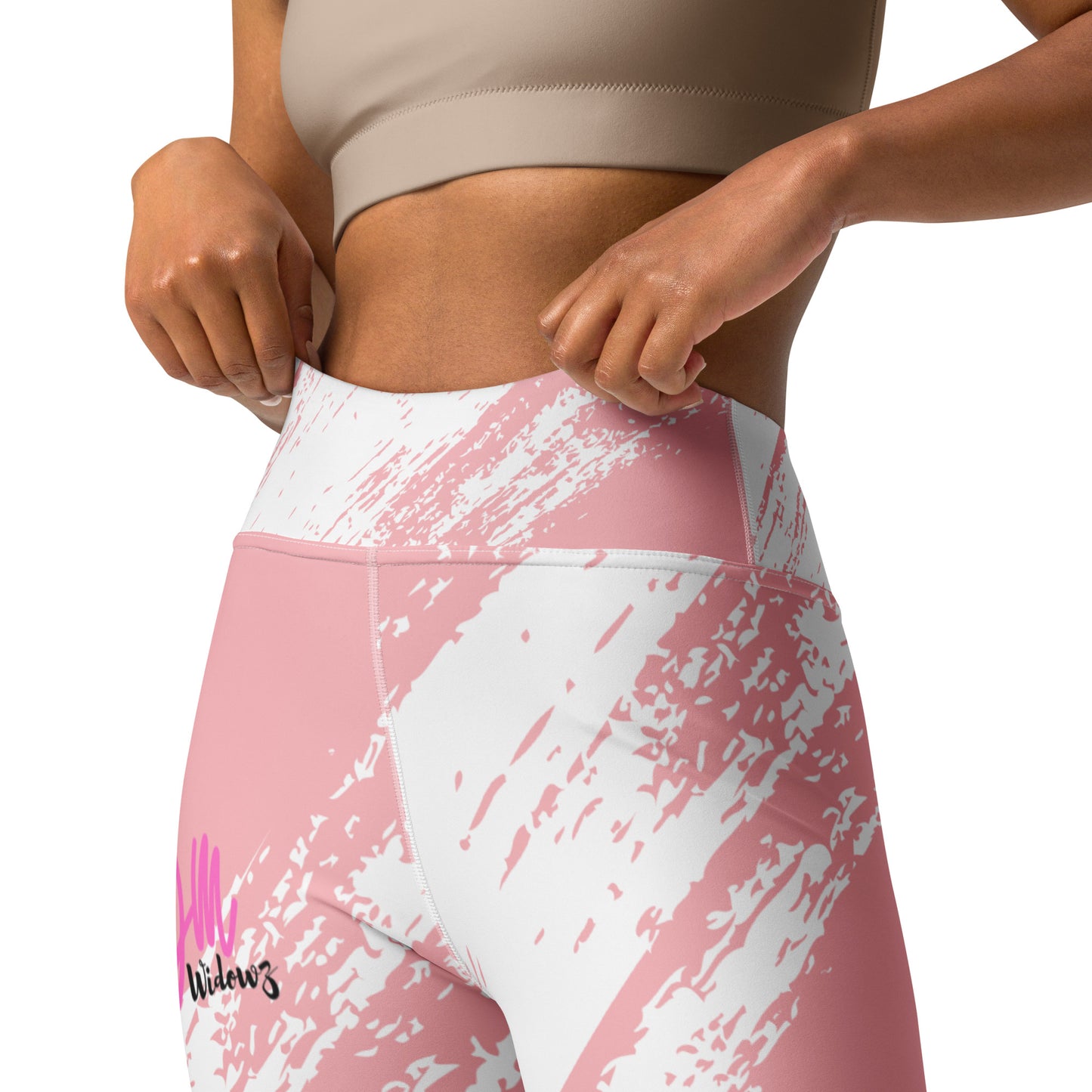 GymWidowz Yoga Leggings - Distressed Pink