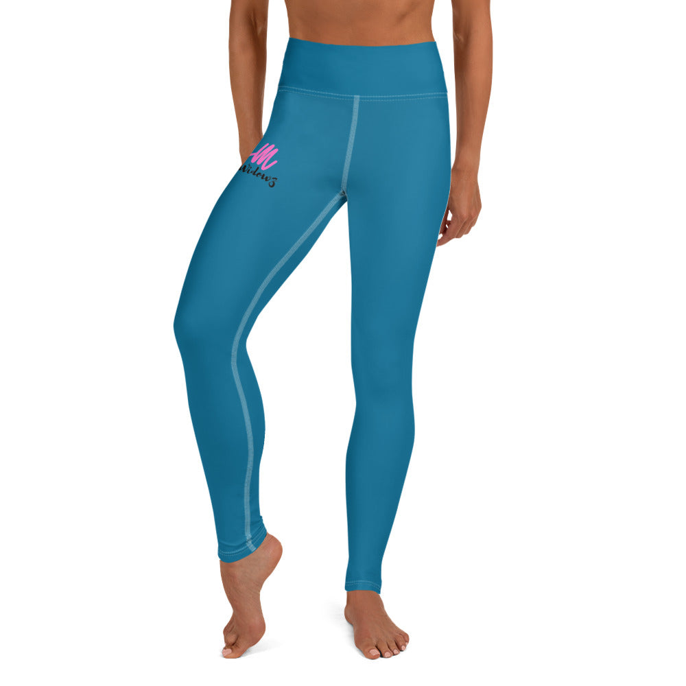 GymWidowz Yoga Leggings - Cerulean Blue