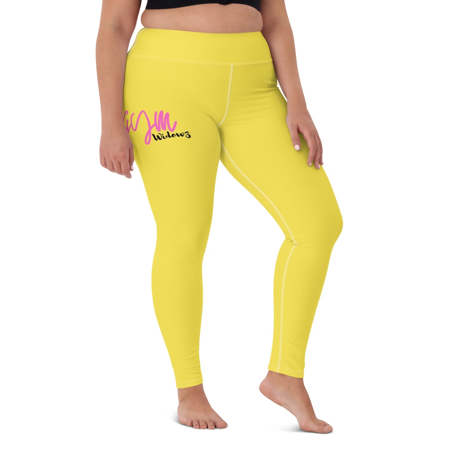 GymWidowz Yoga Leggings - Daisy Yellow