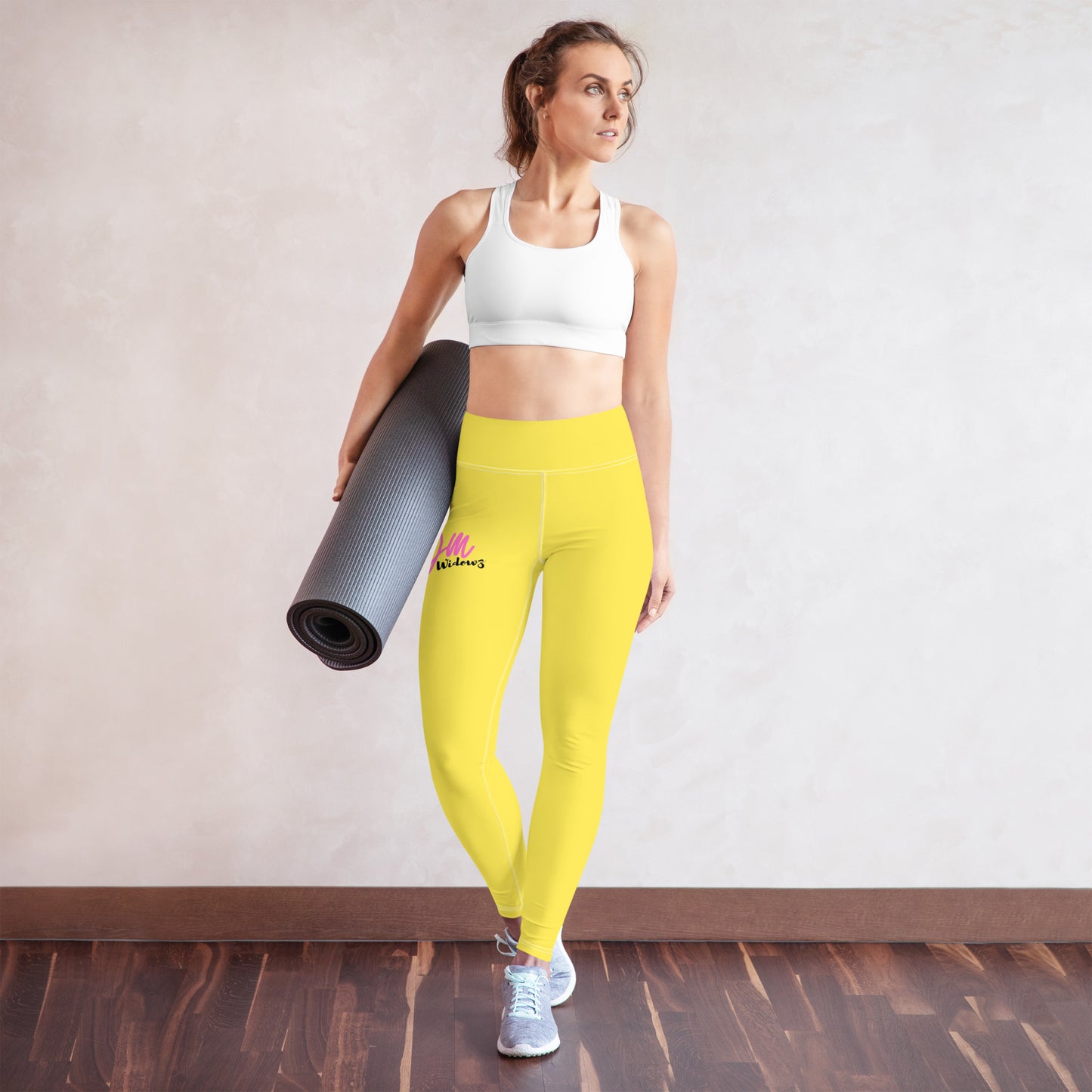 GymWidowz Yoga Leggings - Daisy Yellow