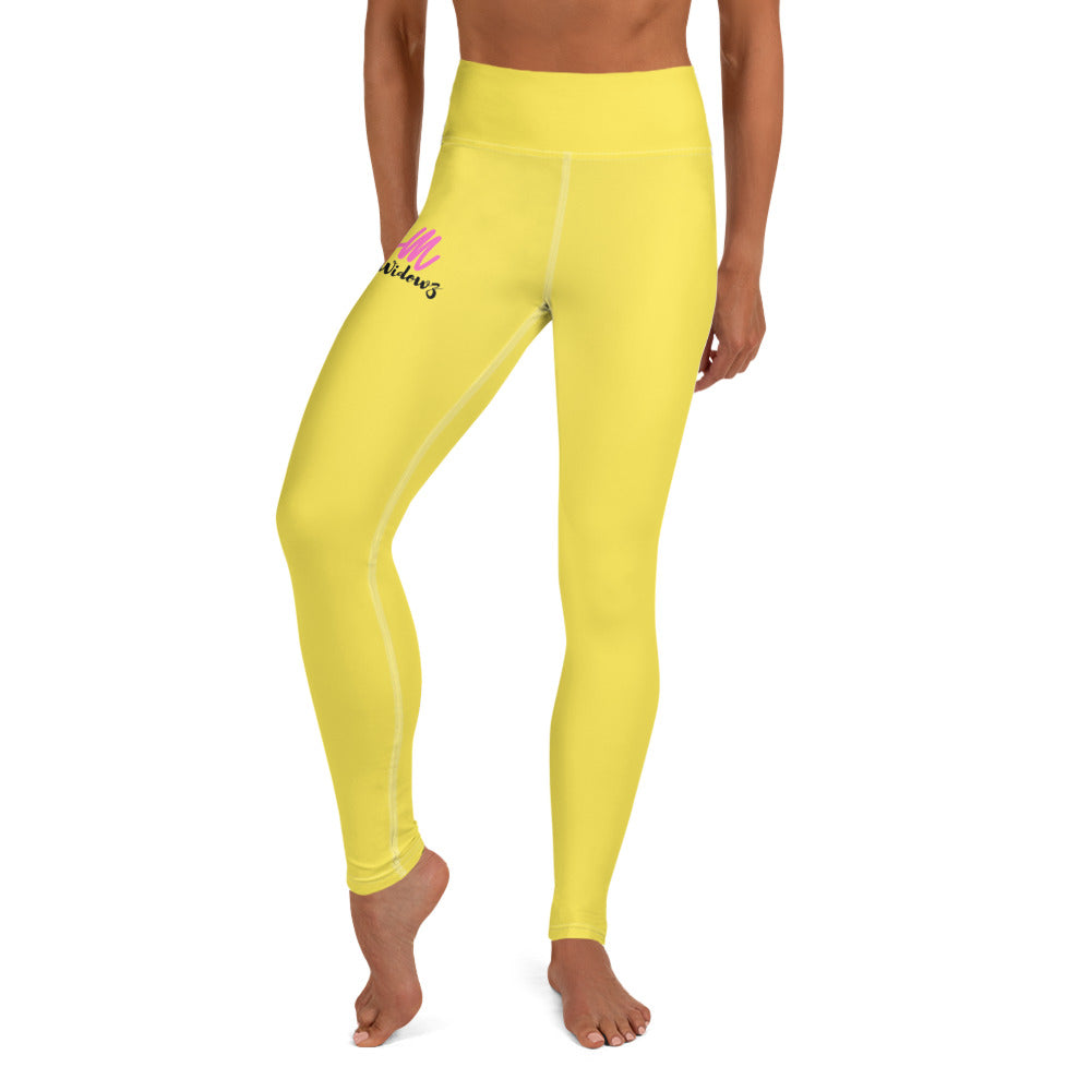 GymWidowz Yoga Leggings - Daisy Yellow