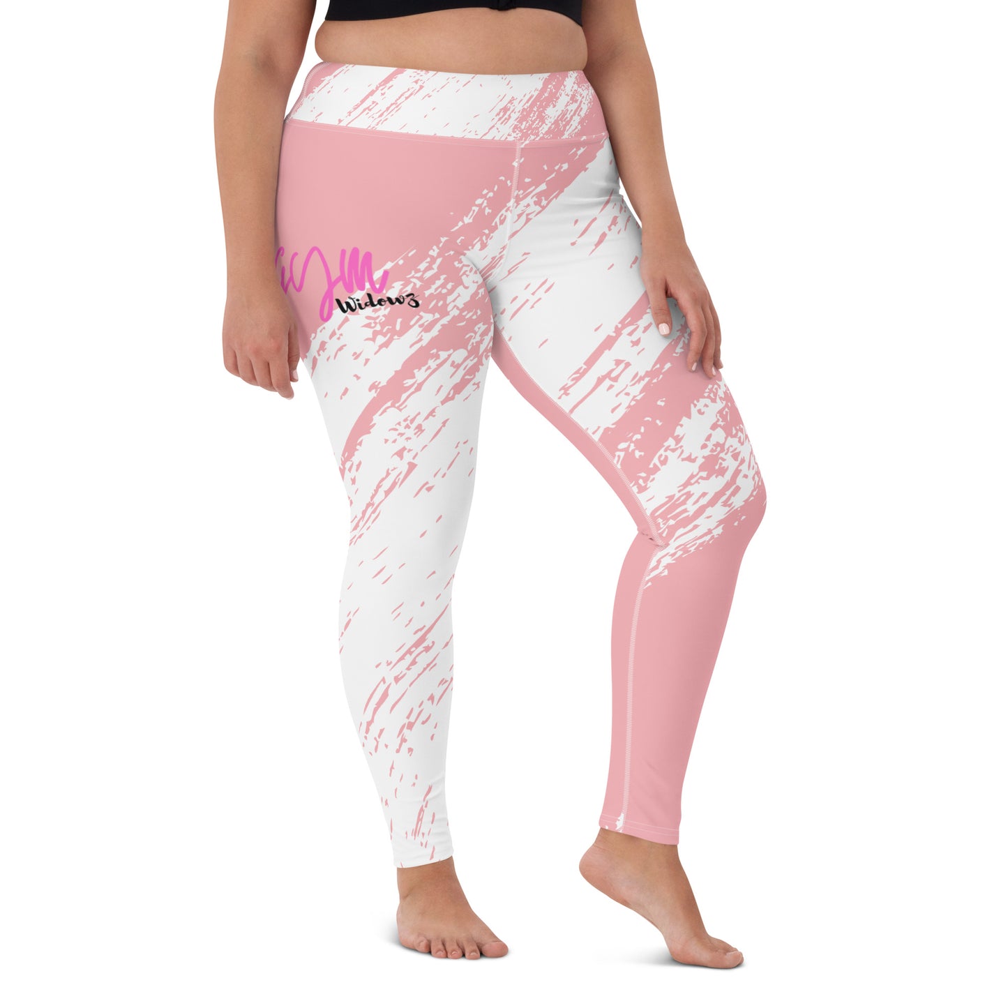 GymWidowz Yoga Leggings - Distressed Pink