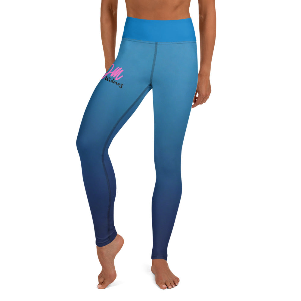 GymWidowz Yoga Leggings - Blue Gradient