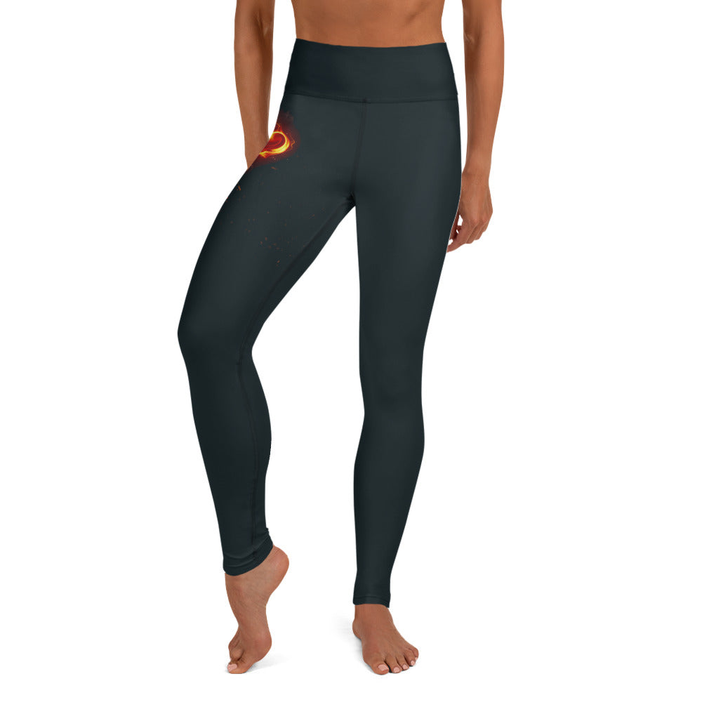 GymWidowz Yoga Leggings - Burning Heart