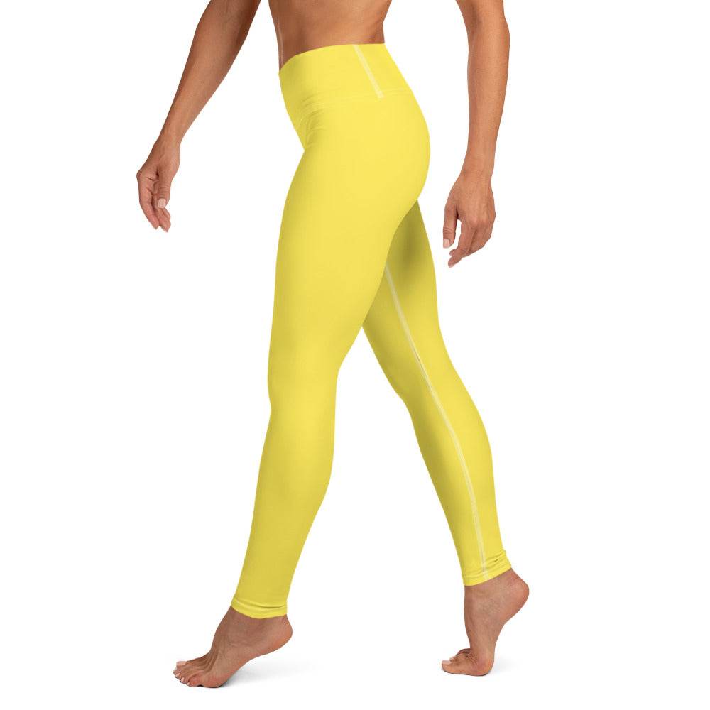 GymWidowz Yoga Leggings - Daisy Yellow