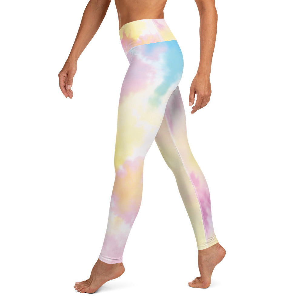 GymWidowz Yoga Leggings - Light Tie Dye