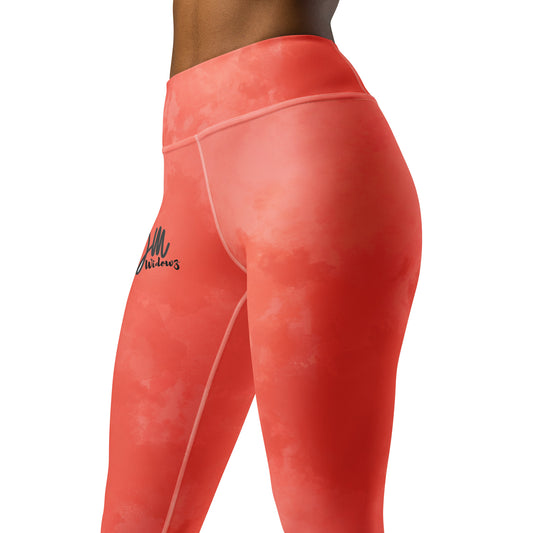 GymWidowz Yoga Leggings - Dark Coral