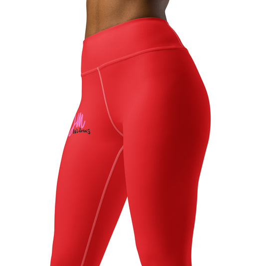 GymWidowz Yoga Leggings - Red